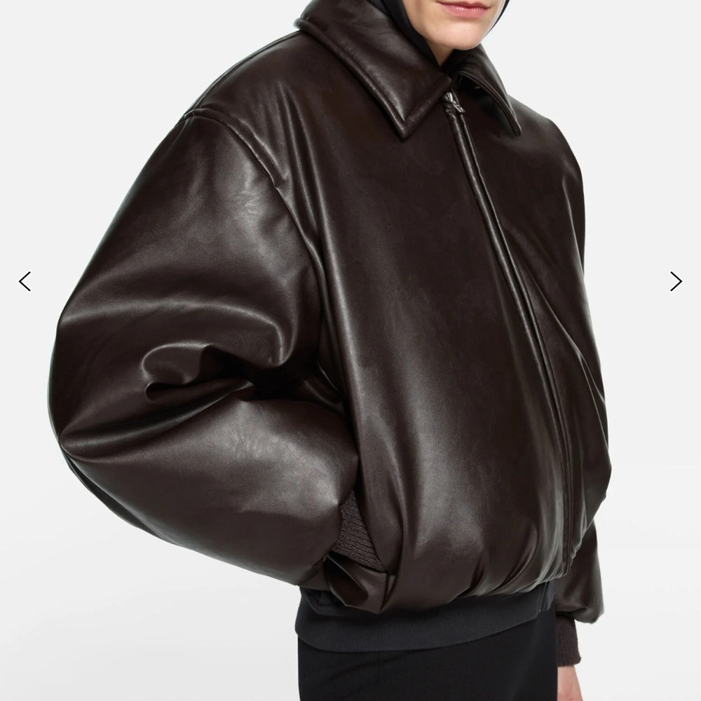 Acne Dark Brown Bomber Jacket
